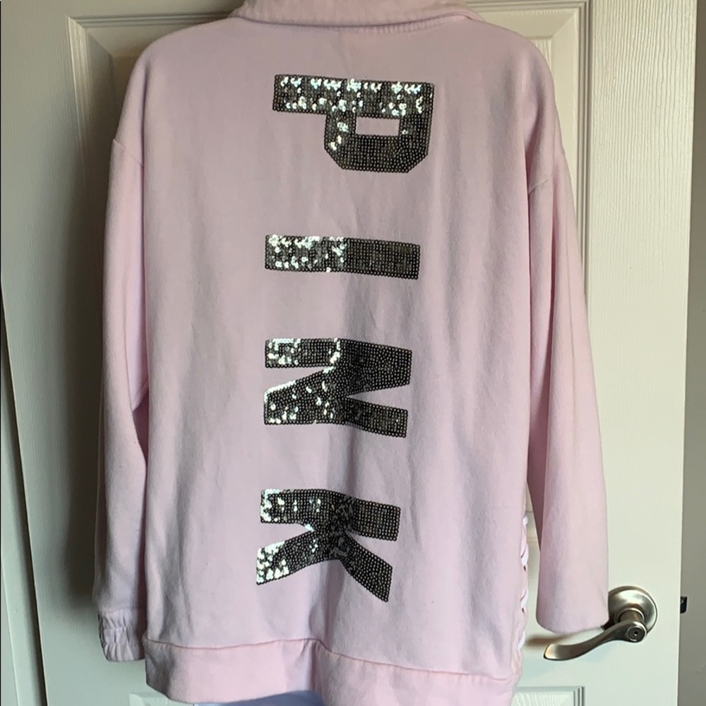 Pink half zip size small Victoria’s Secret